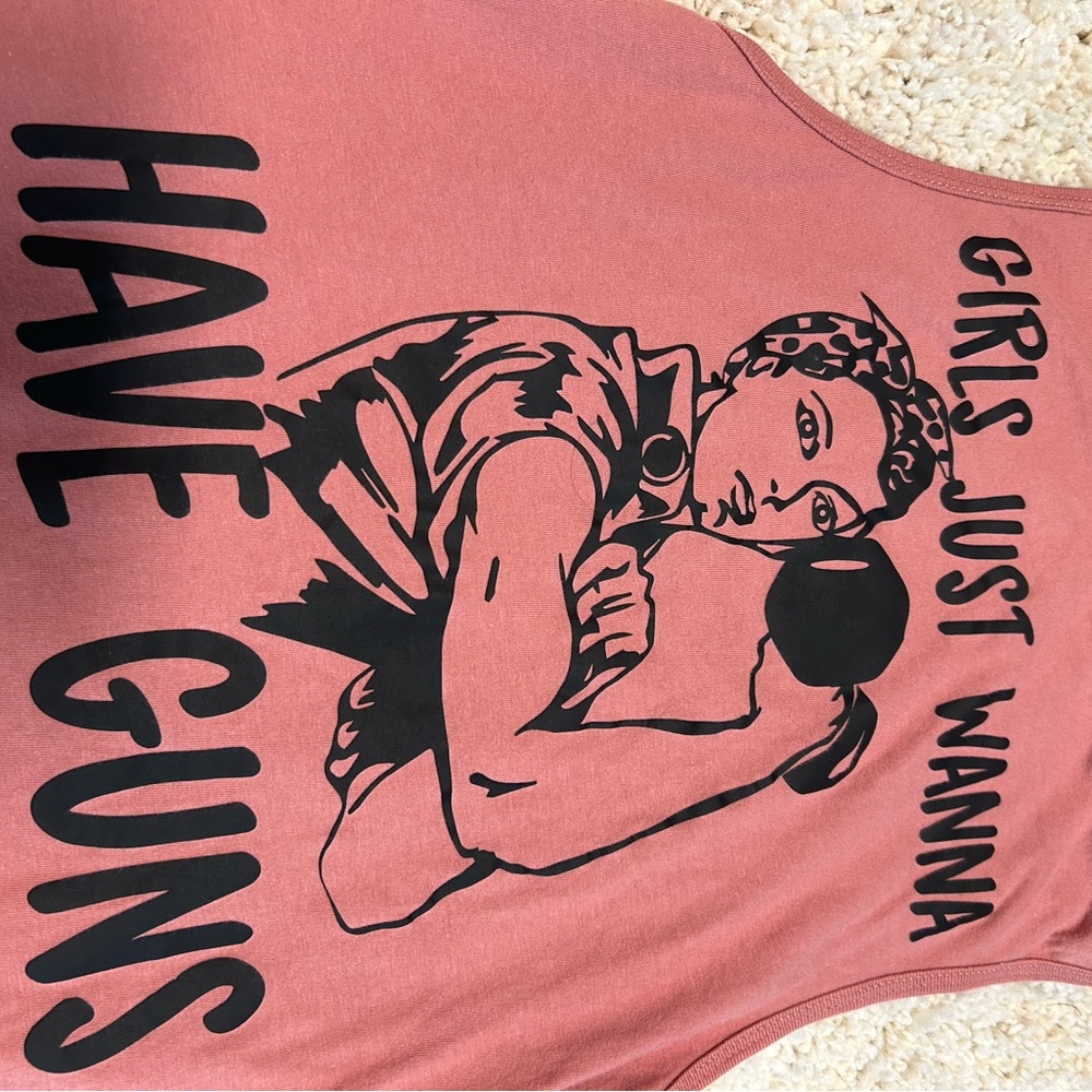 Pink Graphic Tank Top